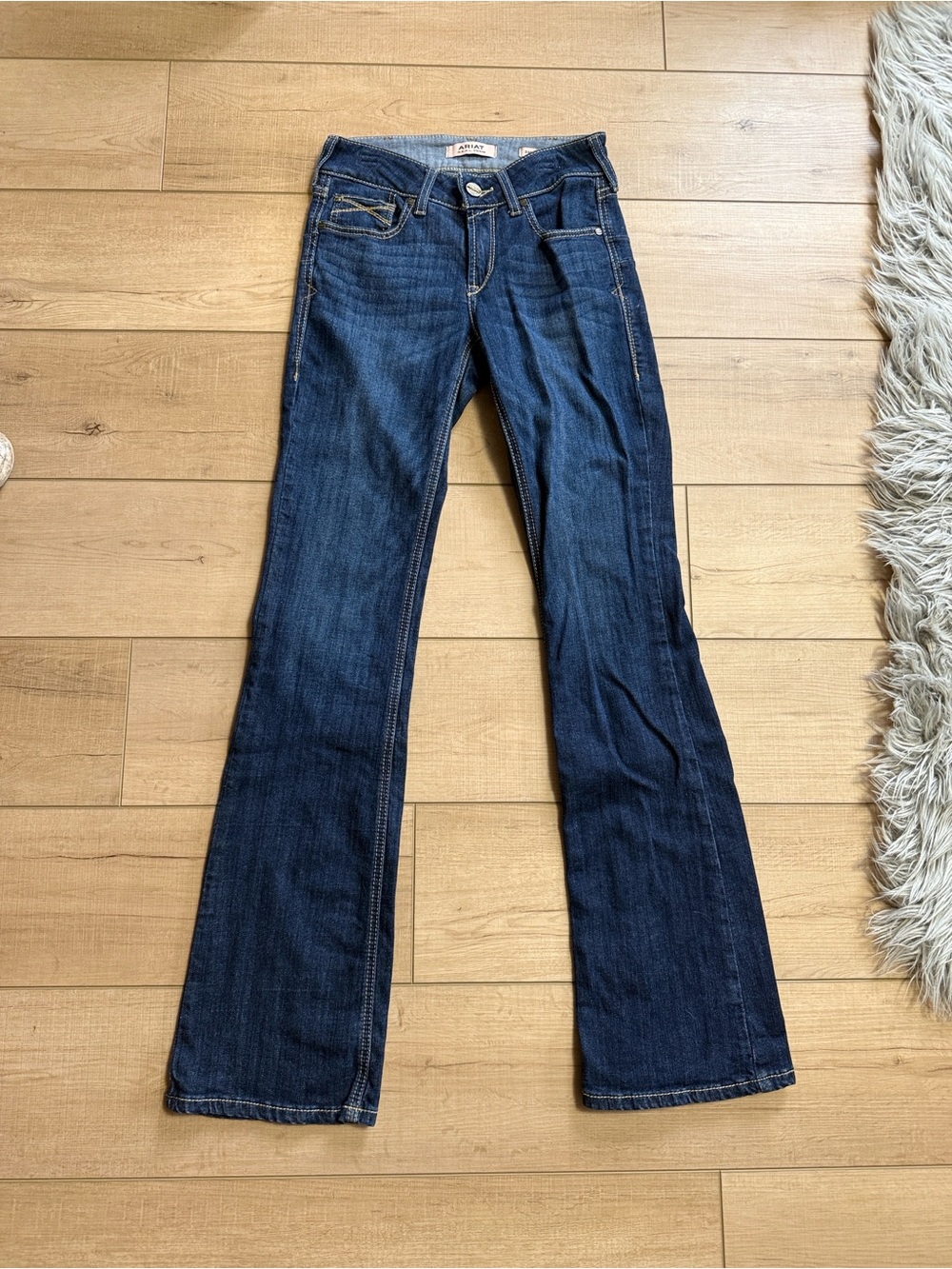 Women’s Dark Blue Bootcut Jeans Perfect Rise- Classic Stretch Denim